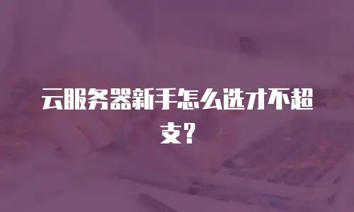 云服务器新手怎么选才不超支？