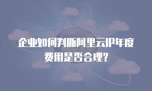 企业如何判断阿里云IP年度费用是否合理？