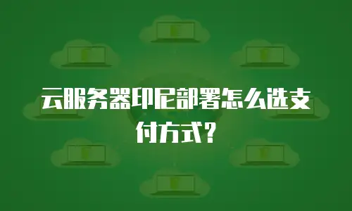 云服务器印尼部署怎么选支付方式？
