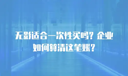 无影适合一次性买吗？企业如何算清这笔账？