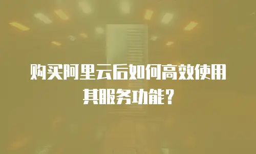 购买阿里云后如何高效使用其服务功能？