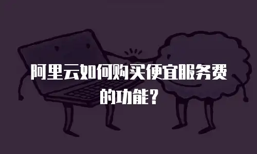 阿里云如何购买便宜服务费的功能？