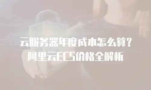 云服务器年度成本怎么算？阿里云ECS价格全解析