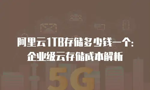 阿里云1TB存储多少钱一个：企业级云存储成本解析