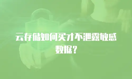 云存储如何买才不泄露敏感数据？