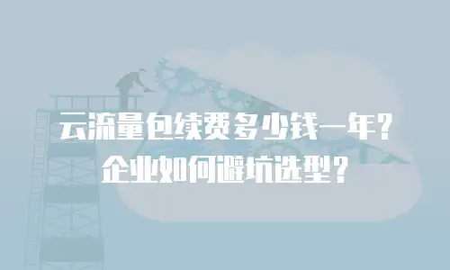 云流量包续费多少钱一年？企业如何避坑选型？