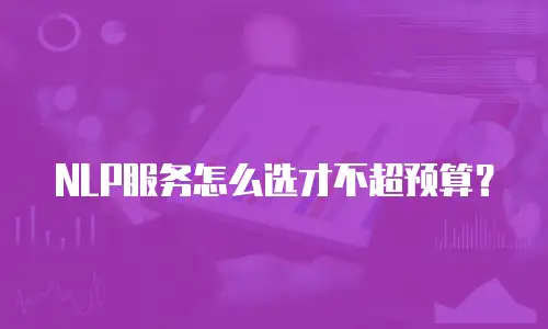NLP服务怎么选才不超预算？