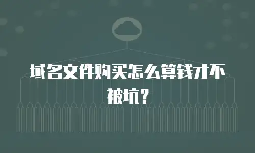 域名文件购买怎么算钱才不被坑？