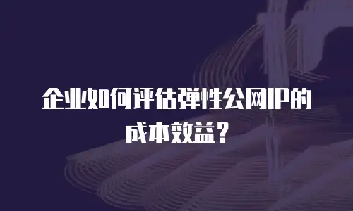 企业如何评估弹性公网IP的成本效益？