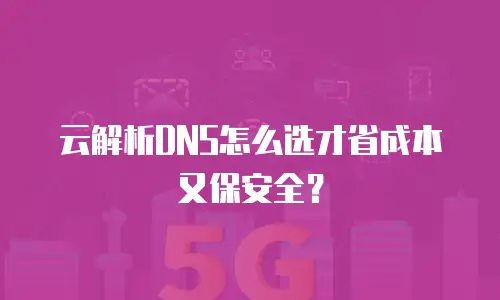 云解析DNS怎么选才省成本又保安全？