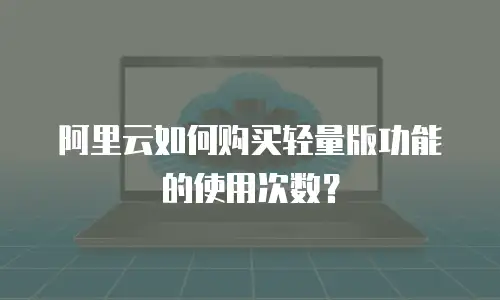 阿里云如何购买轻量版功能的使用次数？