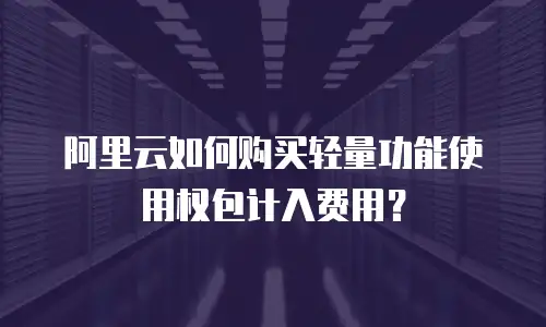 阿里云如何购买轻量功能使用权包计入费用？