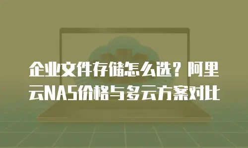 企业文件存储怎么选？阿里云NAS价格与多云方案对比