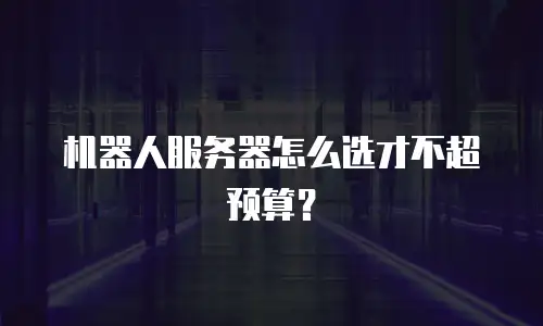机器人服务器怎么选才不超预算？