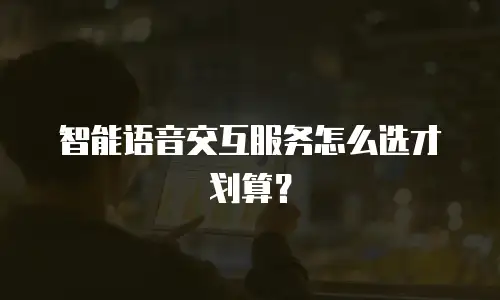 智能语音交互服务怎么选才划算？