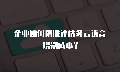 企业如何精准评估多云语音识别成本？