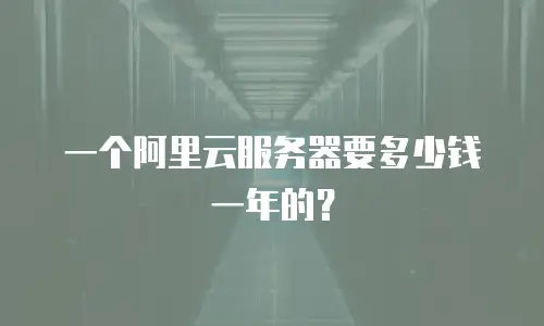 一个阿里云服务器要多少钱一年的？