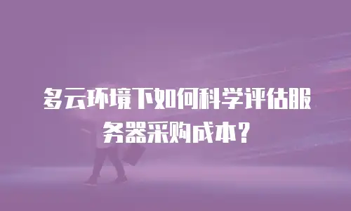 多云环境下如何科学评估服务器采购成本？