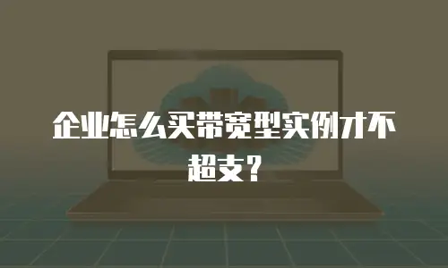 企业怎么买带宽型实例才不超支？