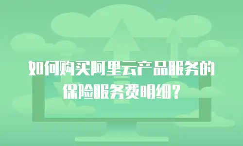 如何购买阿里云产品服务的保险服务费明细？