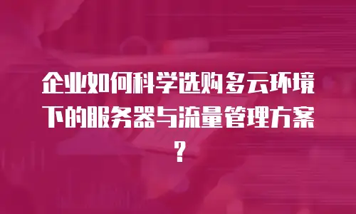企业如何科学选购多云环境下的服务器与流量管理方案？