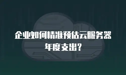 企业如何精准预估云服务器年度支出？