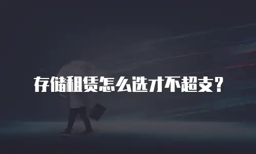 存储租赁怎么选才不超支？