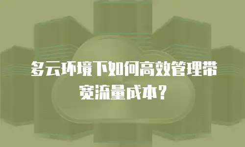 多云环境下如何高效管理带宽流量成本？