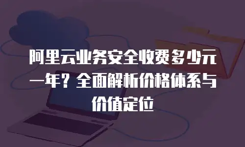 阿里云业务安全收费多少元一年？全面解析价格体系与价值定位