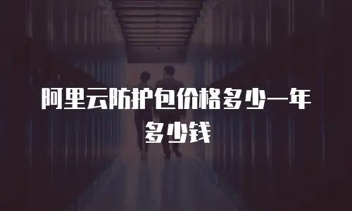 阿里云防护包价格多少一年多少钱