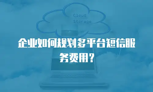 企业如何规划多平台短信服务费用？