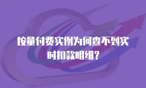 按量付费实例为何查不到实时扣款明细？
