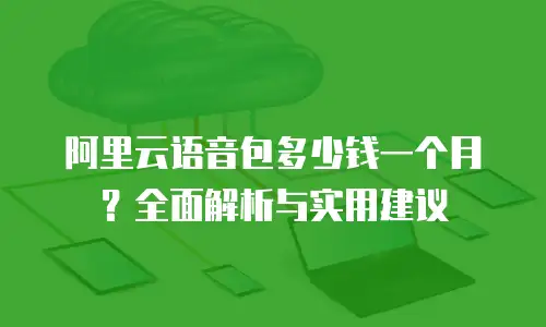 阿里云语音包多少钱一个月？全面解析与实用建议