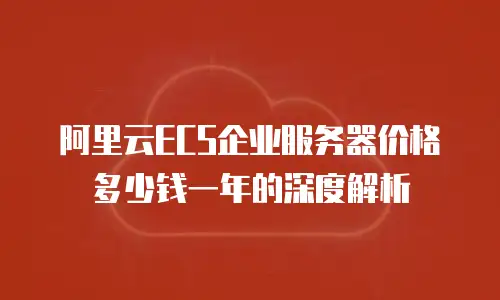 阿里云ECS企业服务器价格多少钱一年的深度解析