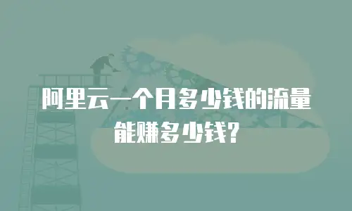 阿里云一个月多少钱的流量能赚多少钱？