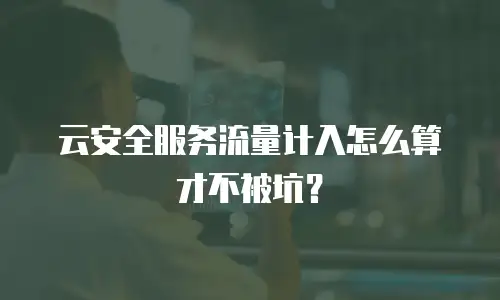 云安全服务流量计入怎么算才不被坑？