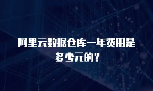 阿里云数据仓库一年费用是多少元的？