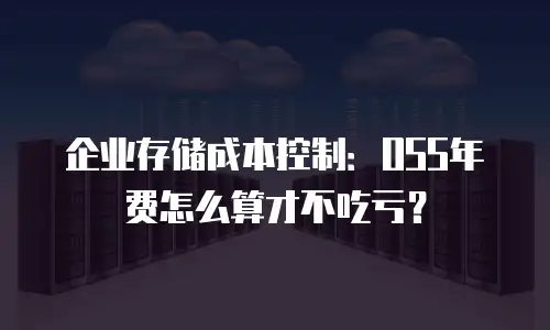 企业存储成本控制：OSS年费怎么算才不吃亏？