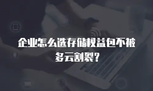 企业怎么选存储权益包不被多云割裂？