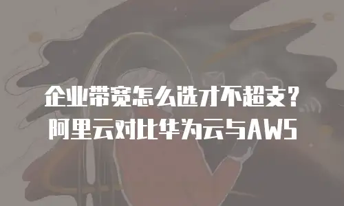 企业带宽怎么选才不超支？阿里云对比华为云与AWS