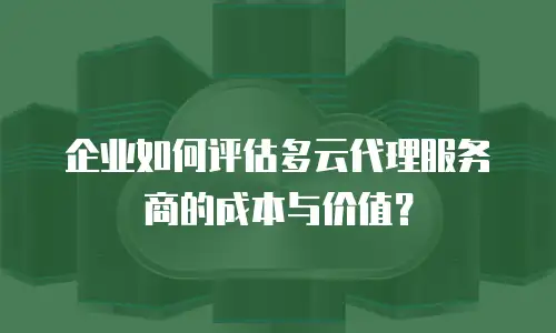 企业如何评估多云代理服务商的成本与价值？