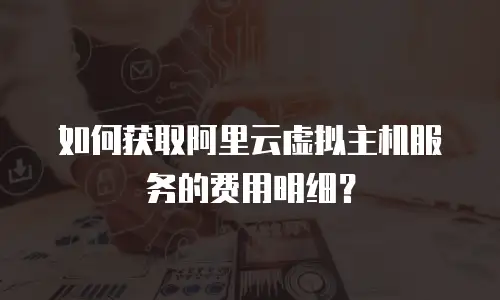 如何获取阿里云虚拟主机服务的费用明细？