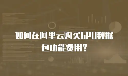 如何在阿里云购买GPU数据包功能费用？