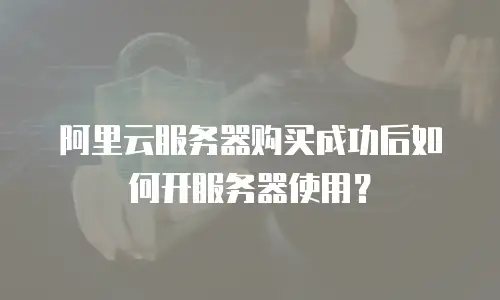 阿里云服务器购买成功后如何开服务器使用？