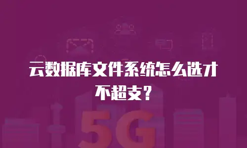 云数据库文件系统怎么选才不超支？