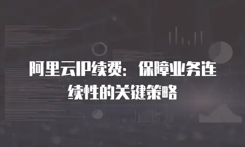 阿里云IP续费：保障业务连续性的关键策略