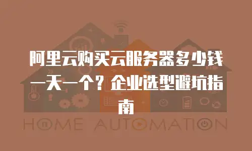 阿里云购买云服务器多少钱一天一个？企业选型避坑指南