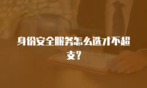 身份安全服务怎么选才不超支？