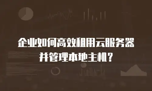 企业如何高效租用云服务器并管理本地主机？