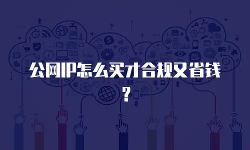公网IP怎么买才合规又省钱？